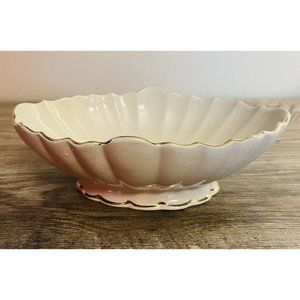 TeleFlora Beautiful White Oval Bowl